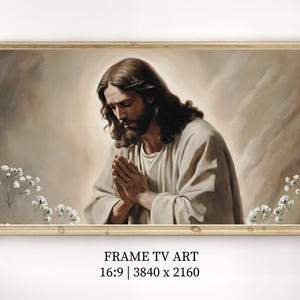 Jesus Praying Frame TV Art Catholic Samsung Frame TV Art Christian Religious Tv Art Jesus Christ Frame TV Art Digital Download