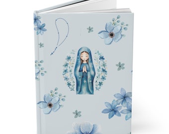Jungfru Maria Inbunden Journal Välsignad Moder Bönejournal Blommig Katolsk Bönejournal Bibelstudie Lectio Divina Journal Gåva till
