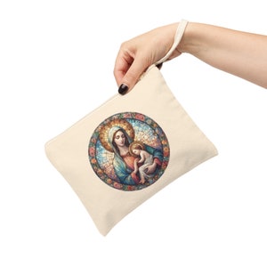 Kapelle Schleier Masse Tasche Katholische Maria Tasche Muttergottes Rosenkranz Beutel Tote Baumwolle Leinwand Mäppchen katholische Zubehör Tasche