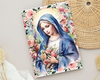Printed Mother's Day Card Blessed Mother Greeting Card Catholic Mothers Day Card Virgin Mary Greeting Card Catholic Notecard Marian Notecard