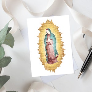 Afdrukbare Onze-Lieve-Vrouw van Guadalupe-kaart 5 x 7 INSTANT DOWNLOAD Wenskaart Maagd van Guadalupe Afdrukbare Marian-kaart Katholieke wenskaart