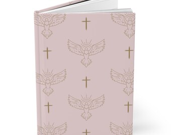Diario de tapa dura del Espíritu Santo Diario de oración de confirmación Diario de oración católica floral Estudio bíblico Diario de Lectio Divina Regalo para