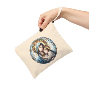 Kapelle Schleier Masse Tasche Katholische Maria Tasche Muttergottes Rosenkranz Beutel Tote Baumwolle Leinwand Mäppchen katholische Zubehör Tasche