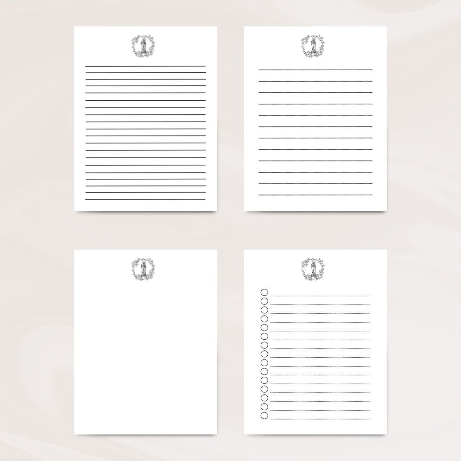 Catholic Note Taking Paper.pdf Printable Catholic Stationary Virgin Mary Stationary Writing Paper ...