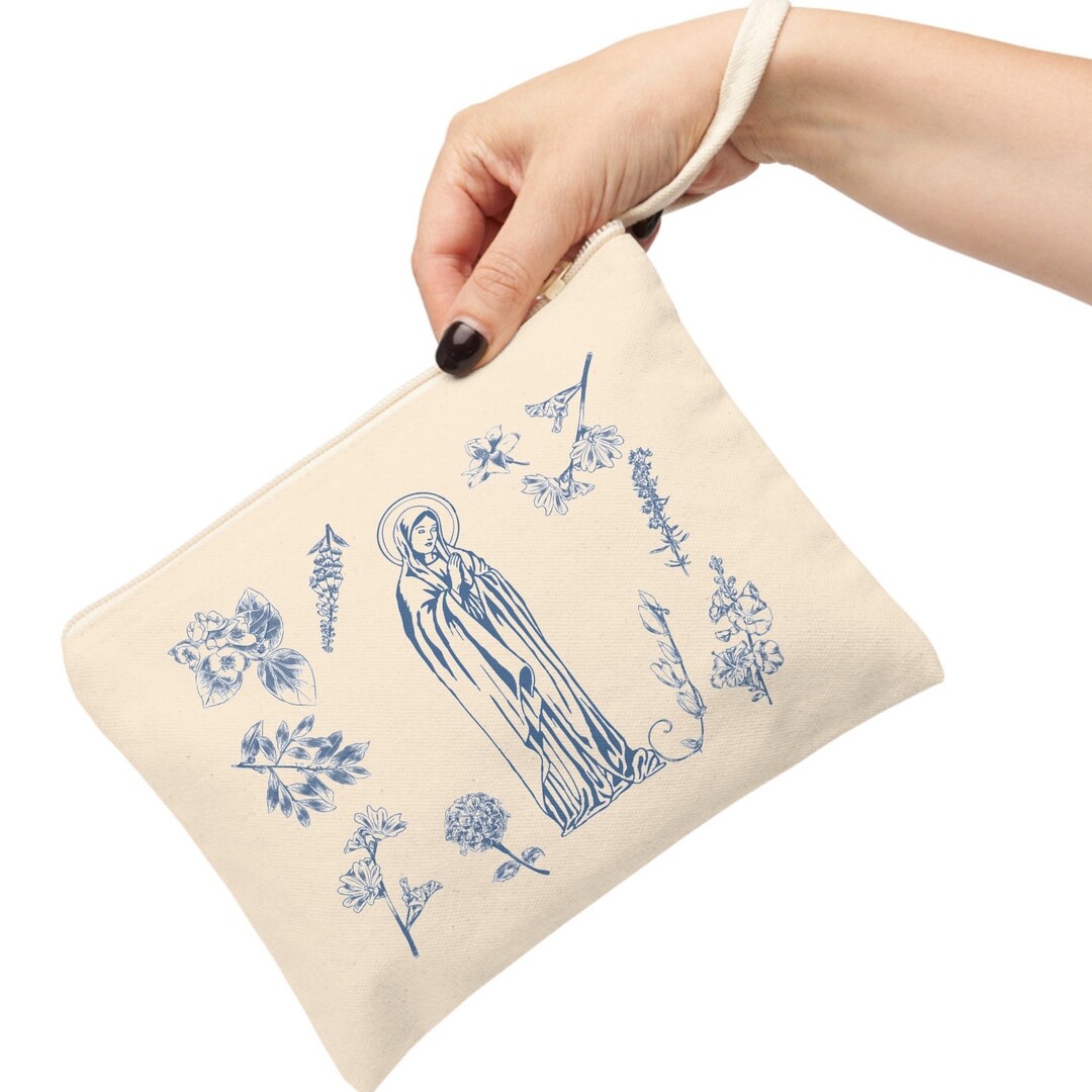 Chapel Veil Mass Bag Catholic Mary Bag Blessed Mother Rosary Pouch Tote ...