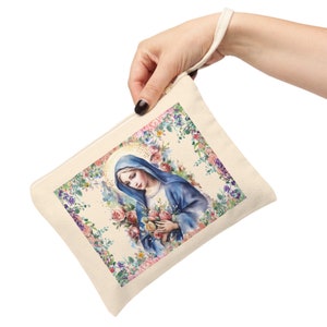 Kapelle Schleier Masse Tasche Katholische Maria Tasche Muttergottes Rosenkranz Beutel Tote Baumwolle Leinwand Mäppchen katholische Zubehör Tasche