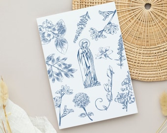 Printed Mother's Day Card Blessed Mother Greeting Card Catholic Mothers Day Card Virgin Mary Greeting Card Catholic Notecard Marian Notecard