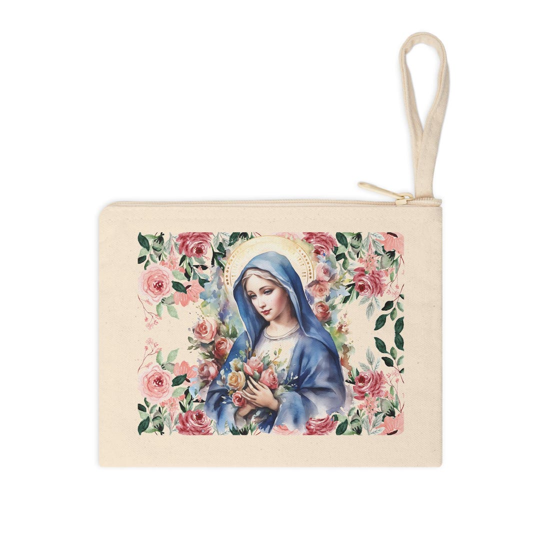 Chapel Veil Mass Bag Catholic Mary Bag Blessed Mother Rosary Pouch Tote ...