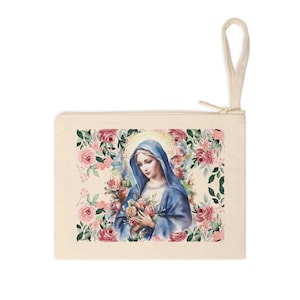 Kapelle Schleier Masse Tasche Katholische Maria Tasche Muttergottes Rosenkranz Beutel Tote Baumwolle Leinwand Mäppchen katholische Zubehör Tasche