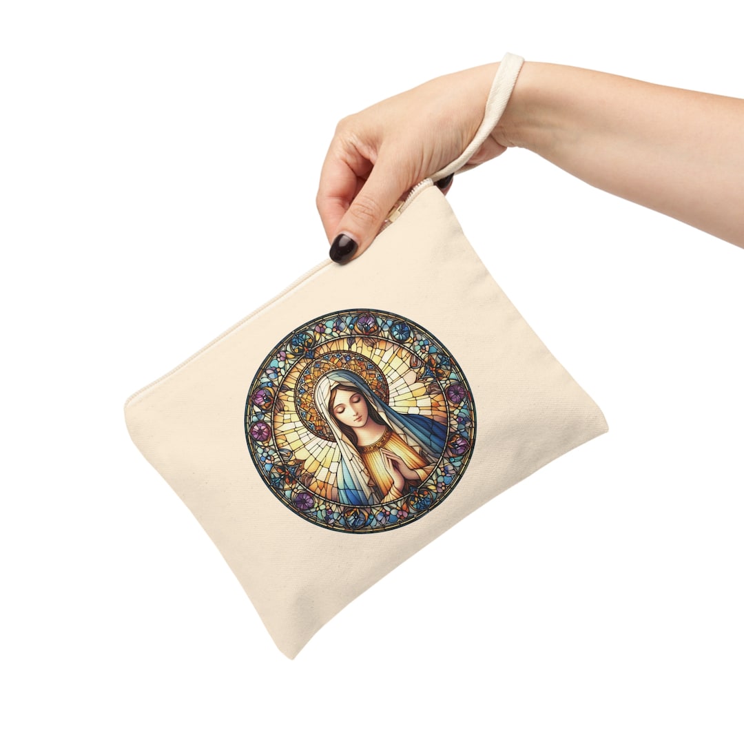 Chapel Veil Mass Bag Catholic Mary Bag Blessed Mother Rosary Pouch Tote ...