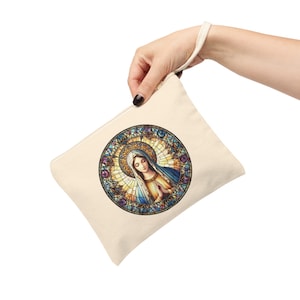 Kapelle Schleier Masse Tasche Katholische Maria Tasche Muttergottes Rosenkranz Beutel Tote Baumwolle Leinwand Mäppchen katholische Zubehör Tasche