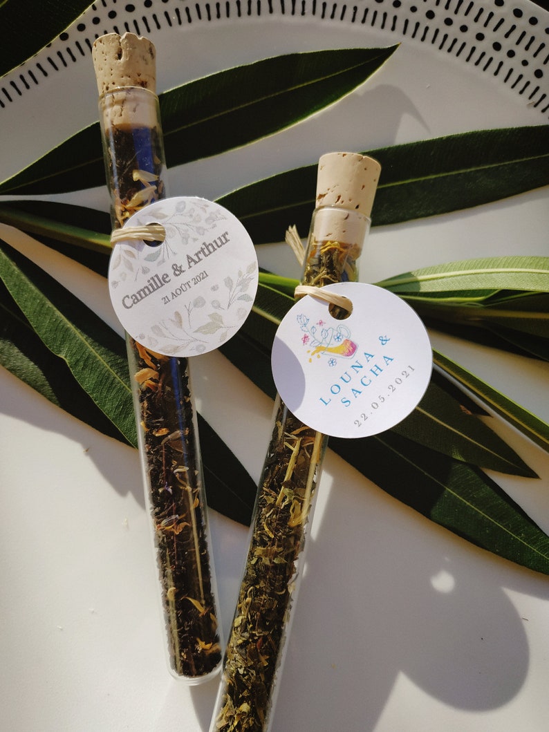 Tubes thé personnalisés cadeau mariage cadeau baptême | Etsy
