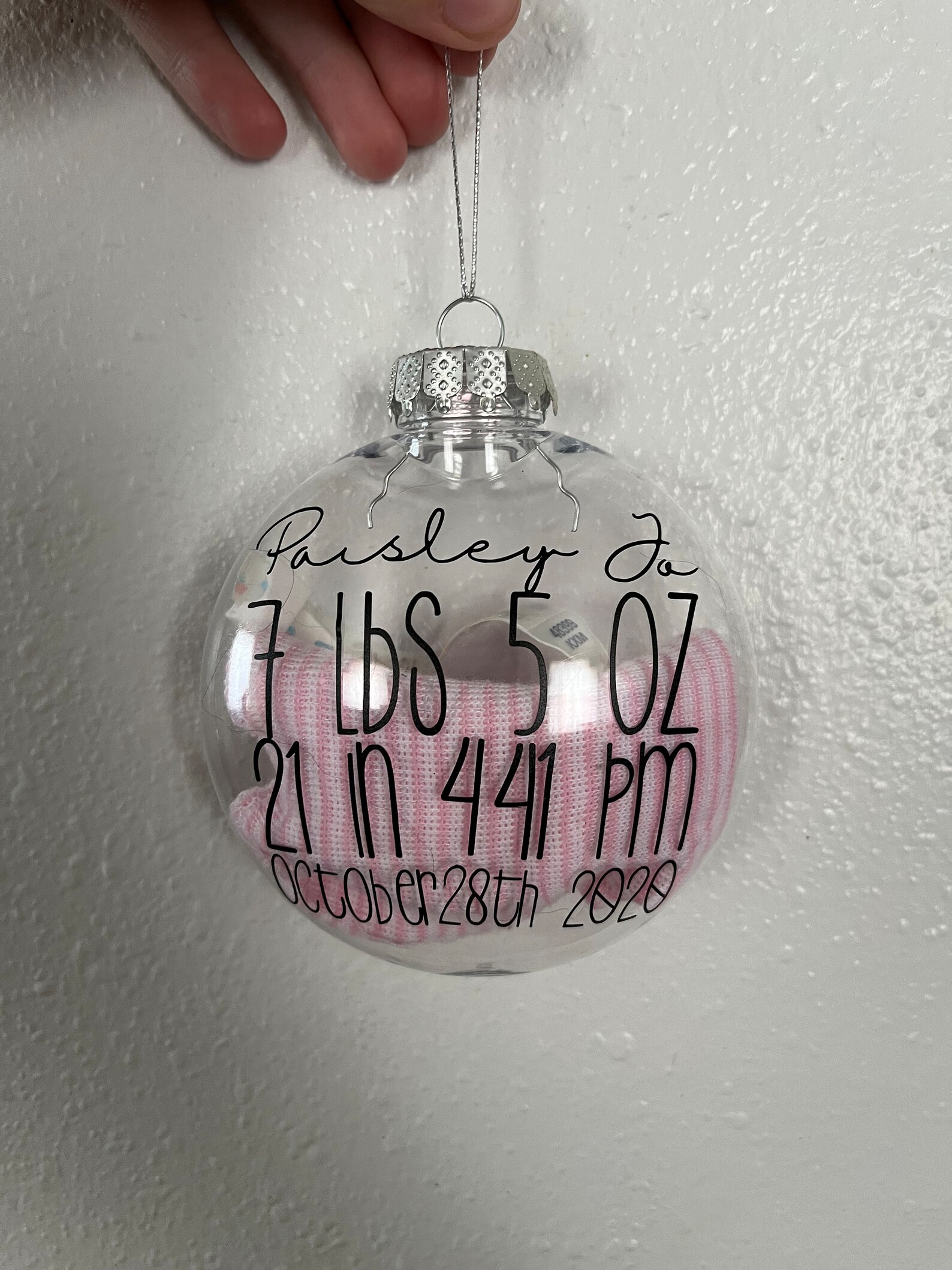 Personalized Baby Keepsake Ornaments Baby's Birth Stats Etsy