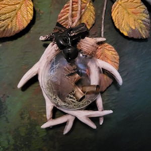 Ornamento per cacciatore di cervi con corna doppie (TM) Personalizzazione opzionale