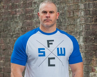 SWFC Baseball style cross t shirt