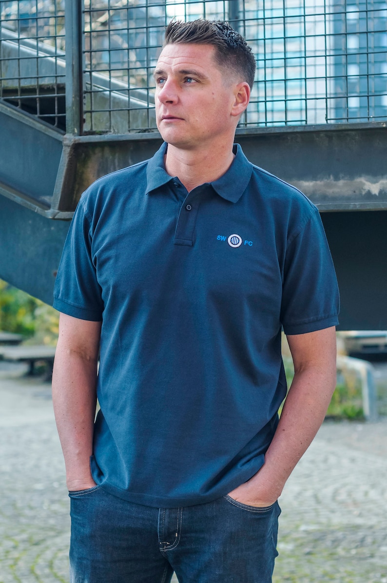 Navy Blue Sheffield Wednesday Inspired Polo shirt image 1