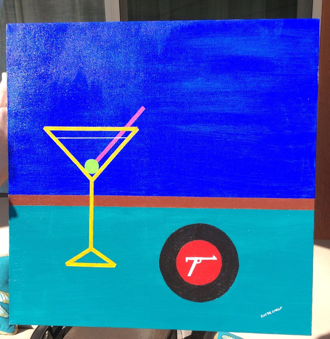 Shaken Not Stirred Martini Painting Etsy