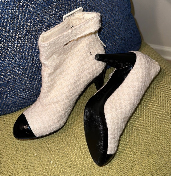 Authentic Chanel Tweed Buckled Boots - image 3