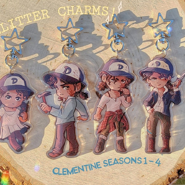 Clementine The Walking Dead Game Acrylic Keychain Charm