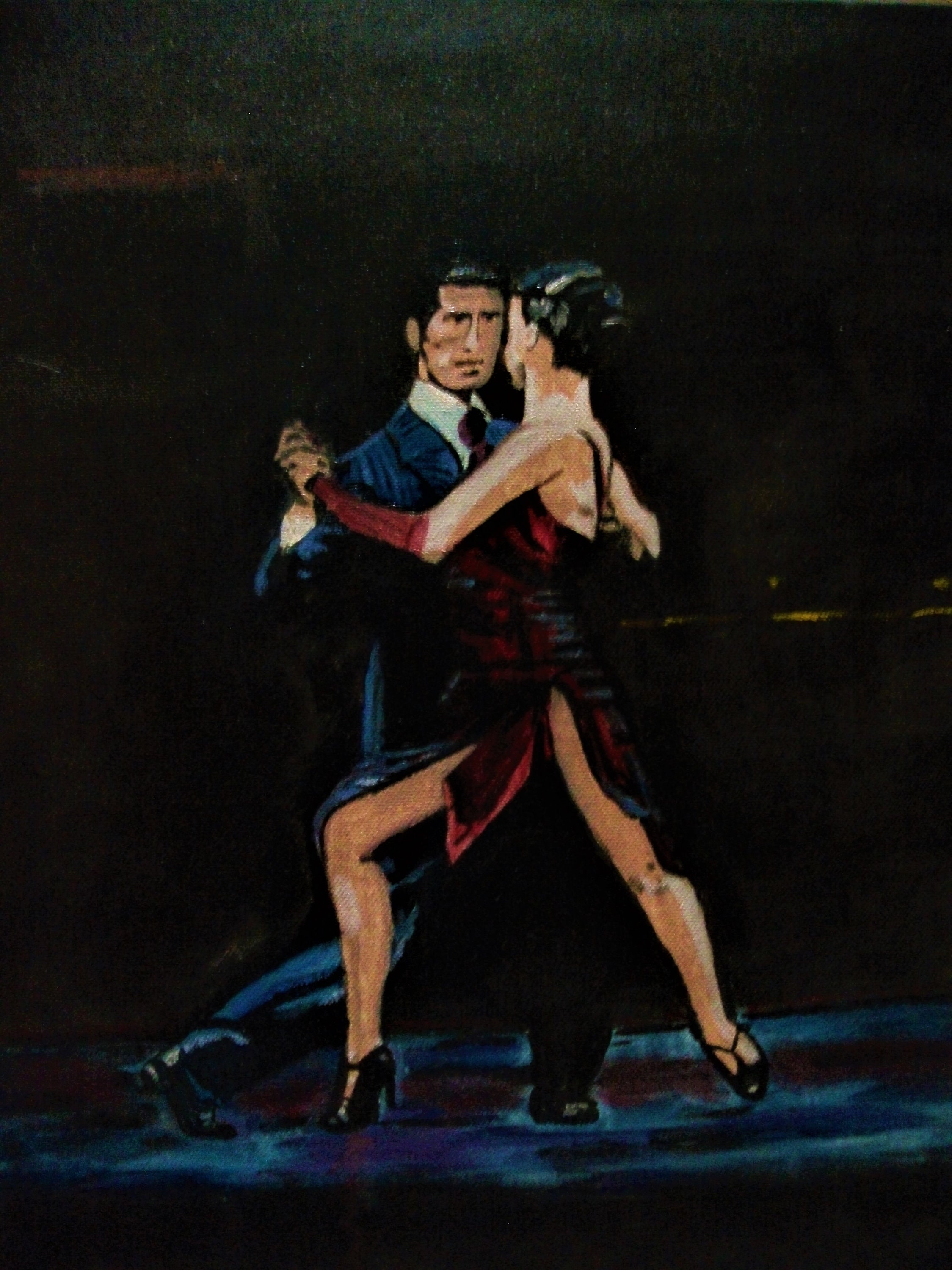 Original Oil Painting Tango Dancers for Wall Décoration Etsy New Zealand