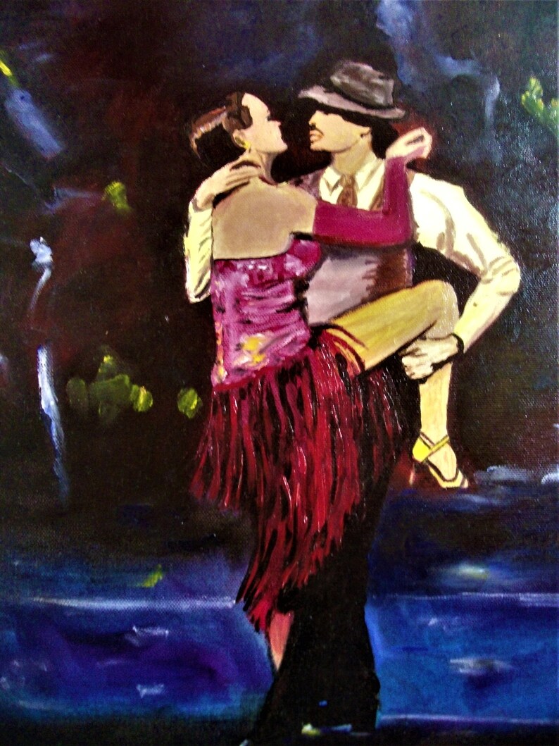Oil painting argentine tango dancers Etsy