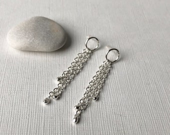 Chain droplet earrings