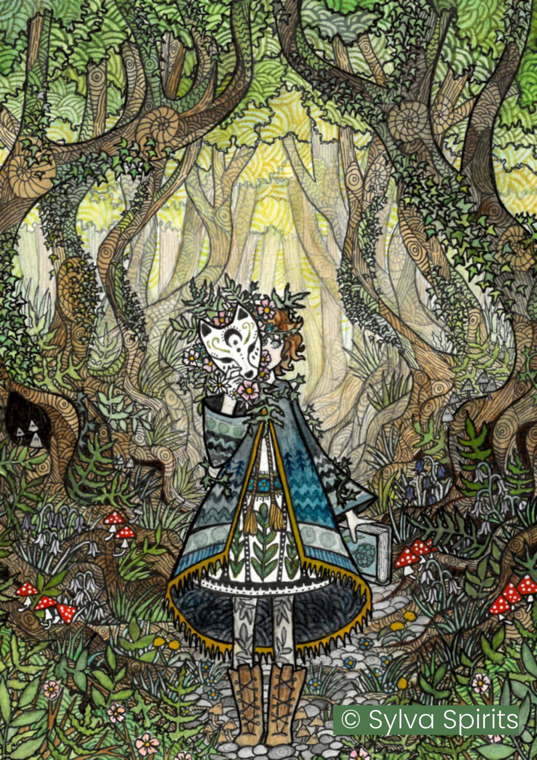 The Crooked Path Small Blank Greeting Card Celtic Forest - Etsy