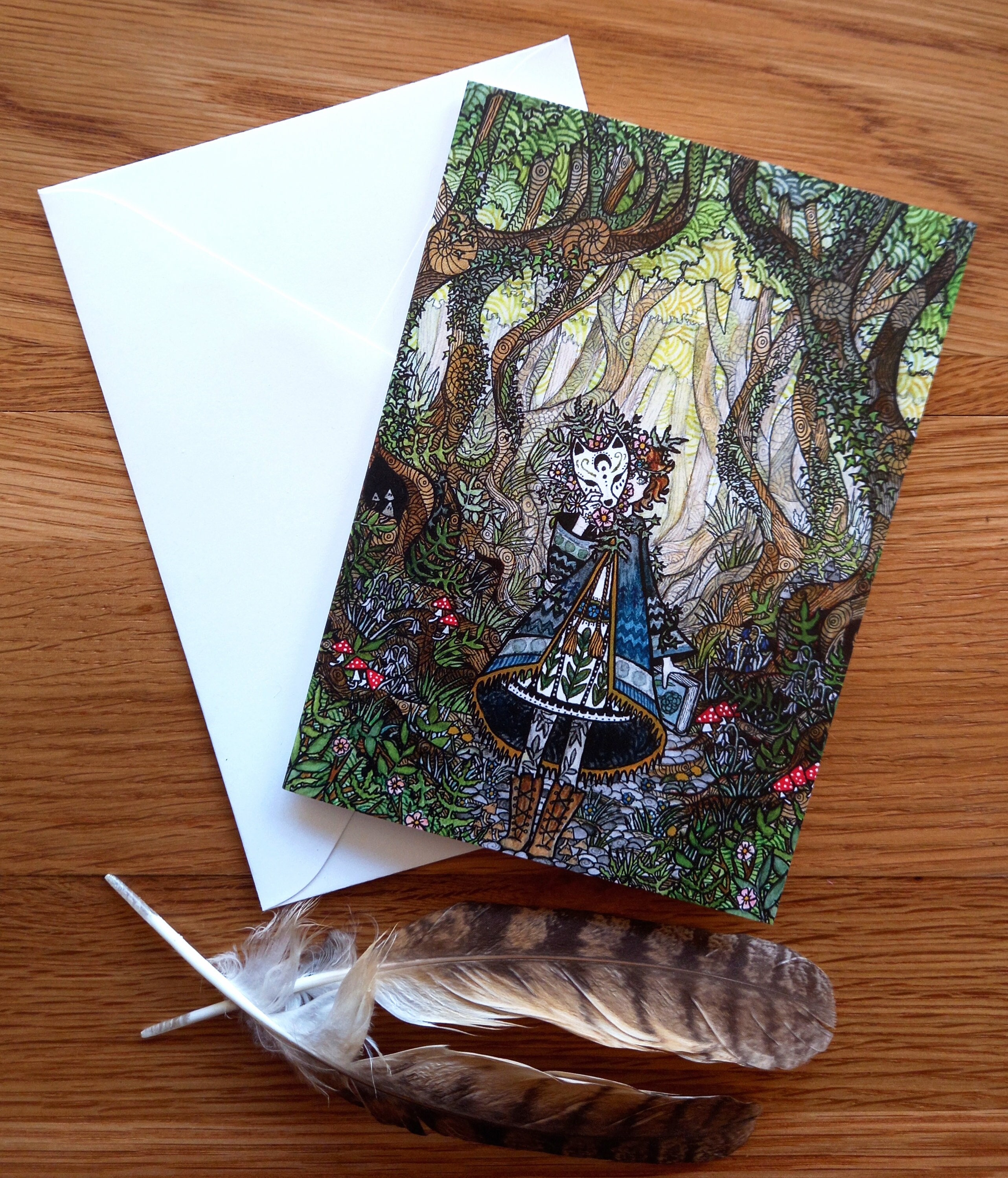 The Crooked Path Small Blank Greeting Card Celtic Forest - Etsy