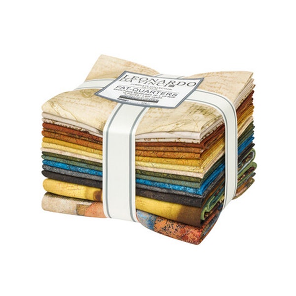 Leonardo Da Vinci Fat Quarter Bundle Complete Collection by Studio RK Robert Kaufman 16 pieces FQ-1741-16