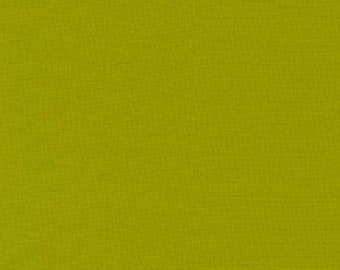 BONSAI Green Kona Cotton Solid Fabric by the yard from Robert Kaufman K001-441