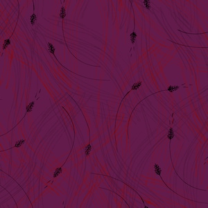 Pollinator Wind Scatter Aubergine Plum Fabric by the yard from Leslie Tucker Jenison for RJR LT304-AU3