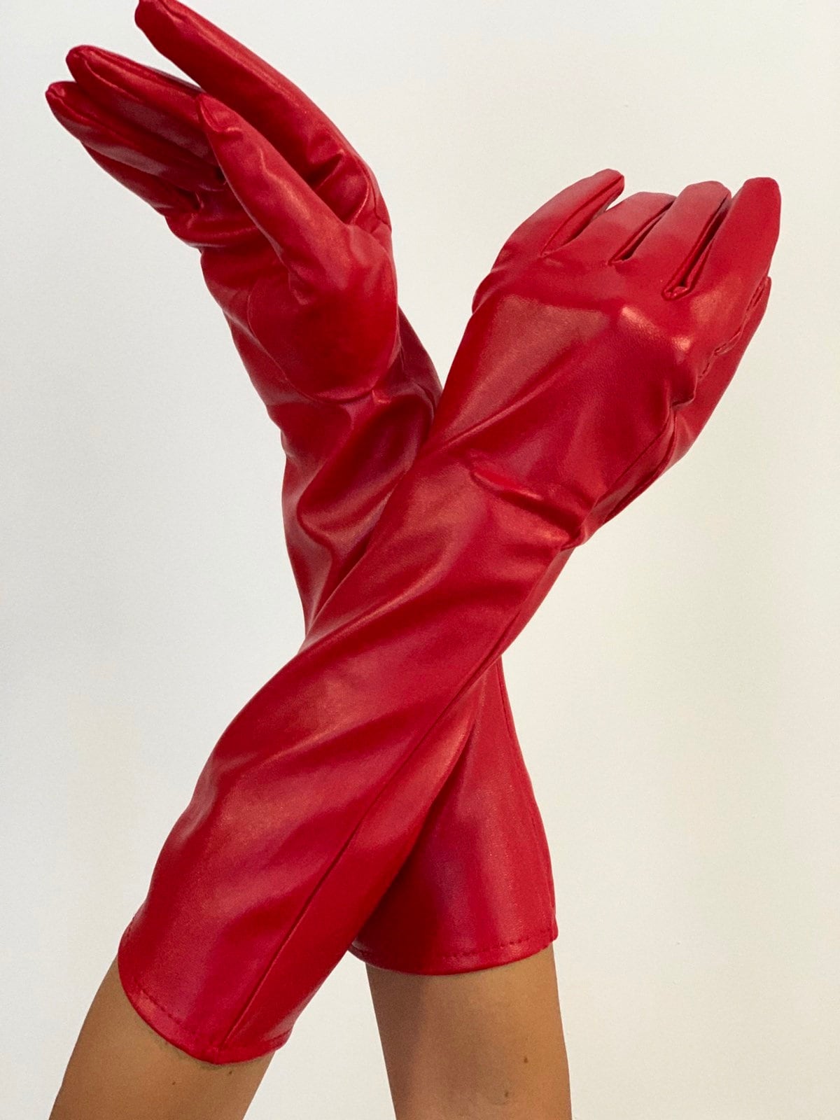 Agoky Damen Ellenbogen Handschuhe - Lange Abendhandschuhe Nylon Elasthan