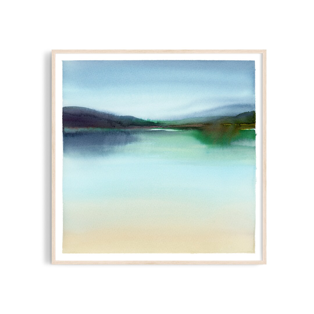 Art Print: Emerald Lake Watercolor. Fine Art Giclee Print on - Etsy