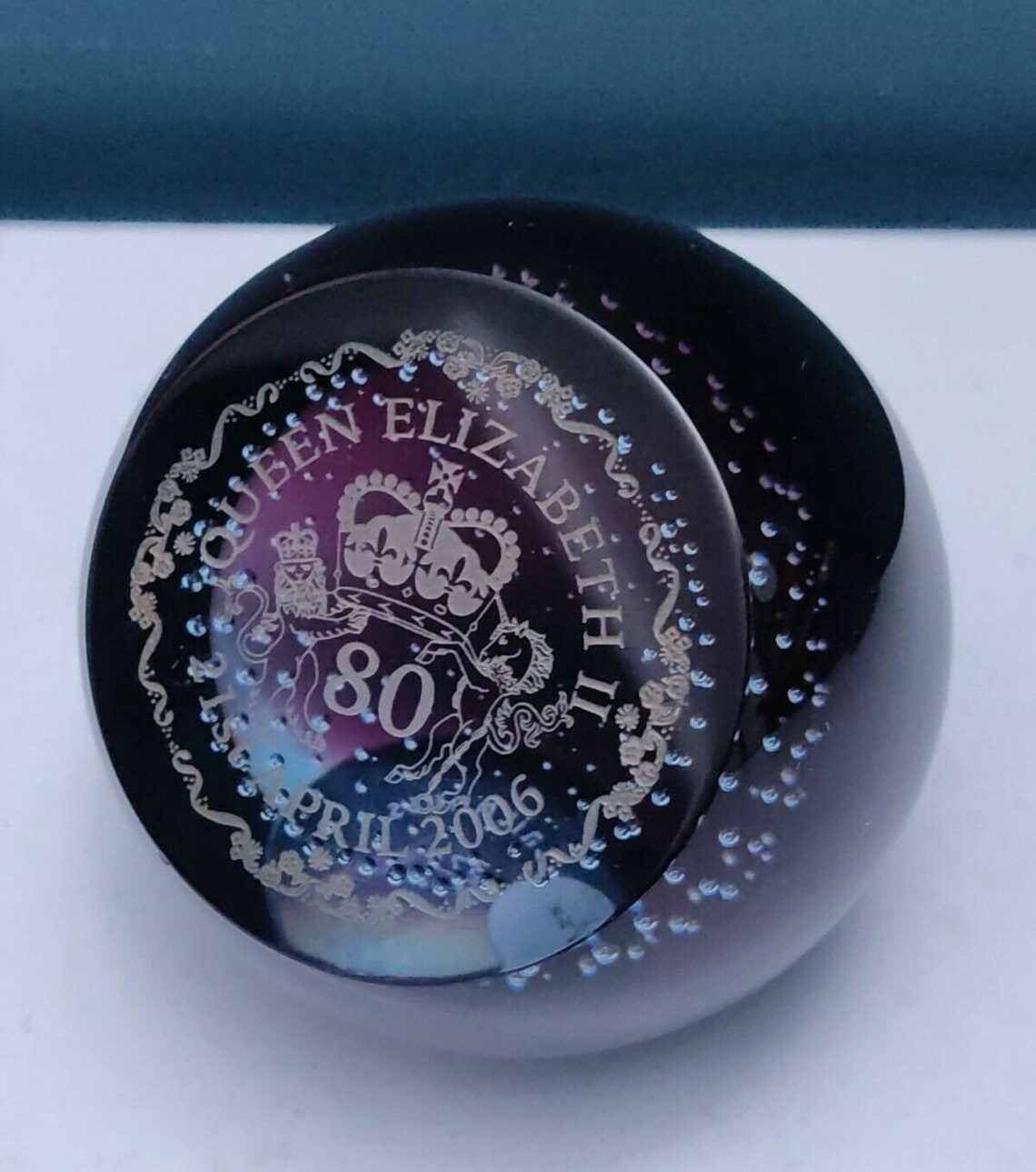 Caithness Glass Paperweight H M Queen Elizabeth II 80th Etsy