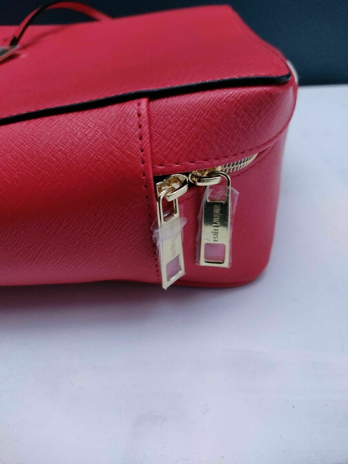 Estee lauder red makeup case hotsell