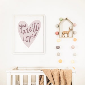 You Are So Loved - Heart - Blush Pink - Printable - Nursery Print - Handmade - Instant Digital Download