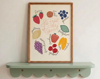 The Fruit Of The Spirit Wall Art | Galatians 5:22-23 | Printable Christian Nursery & Home Decor