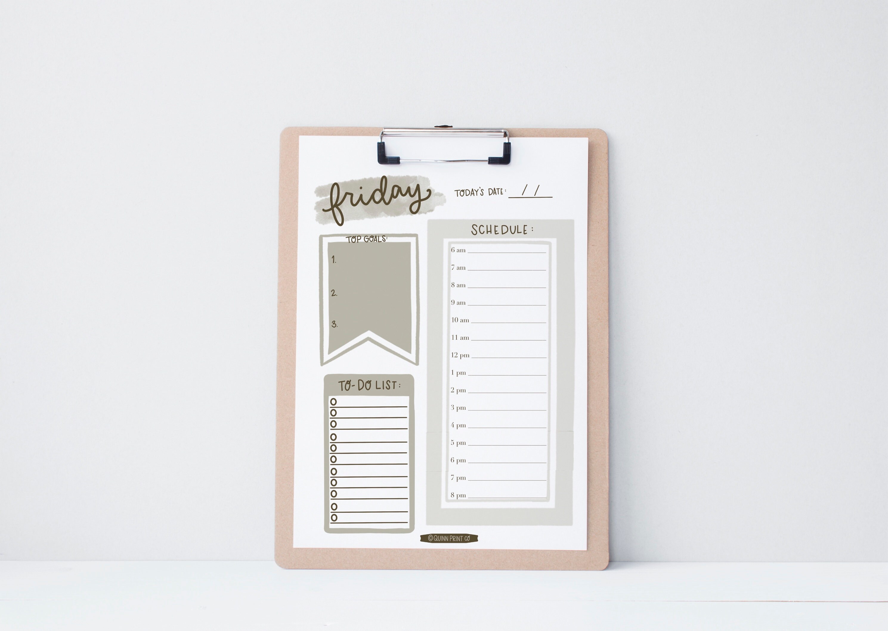 Daily Planner Printable, Printable Day Planner, Planner Template Each ...