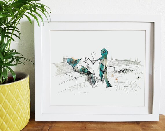 Téléchargement gratuit Images Pigeon Love Print Pigeon Art Funny Bird Print Adult Humour Etsy actualisé par