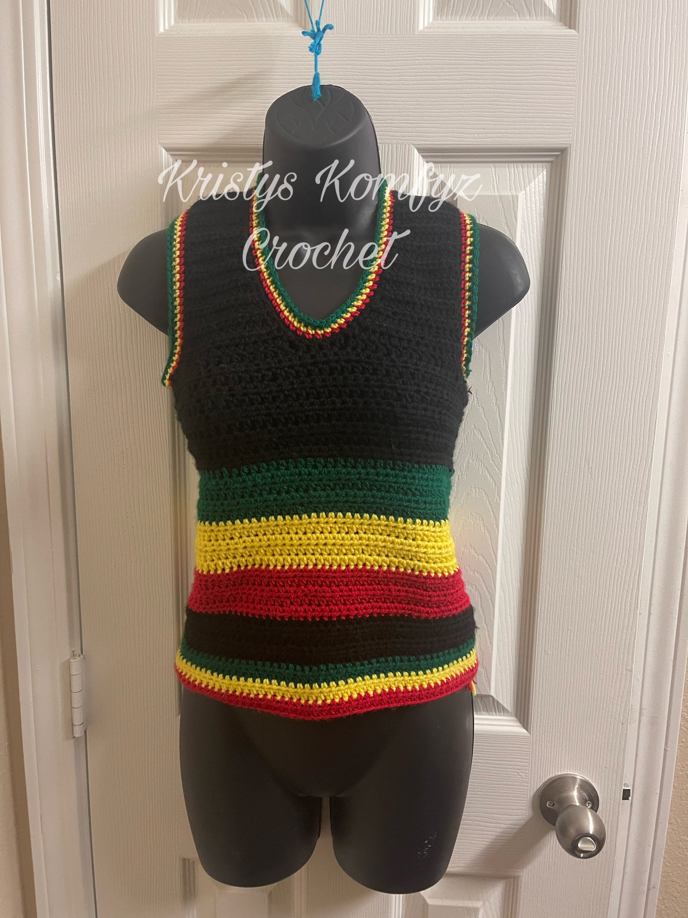 Crochet Rasta Tank Top - Etsy