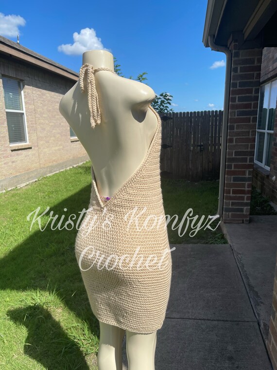 Crochet Rihanna Style Dress