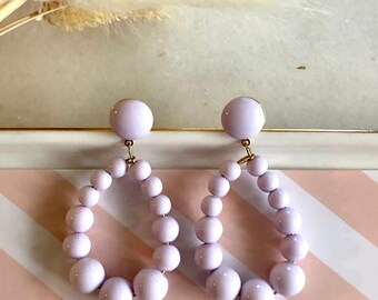 Boucles d'oreilles goutte perles résine