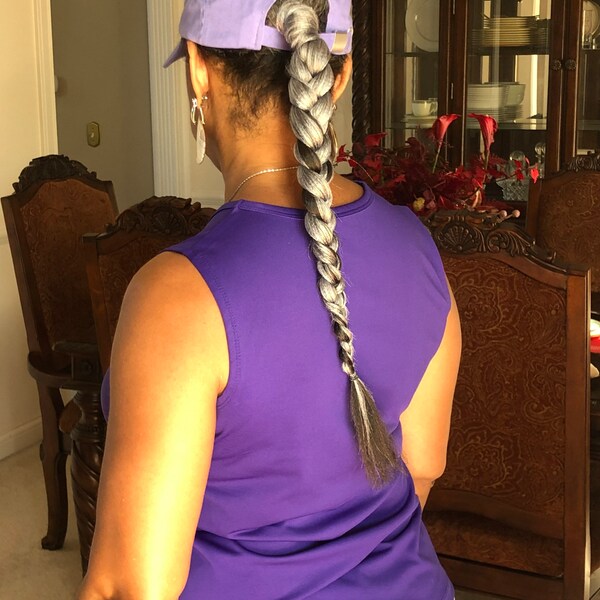 Salt and Pepper Ponytail Etsy