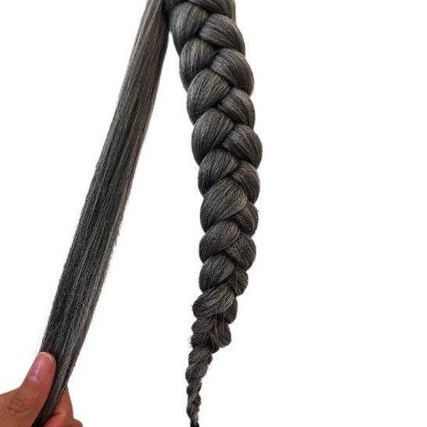 Salt and Pepper Ponytail Etsy