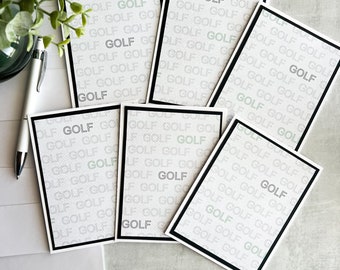 HANDMADE golf card set of golf cards golf card for friends boxed card set for golf party invitation hostess gift cards golf  gift golf coach