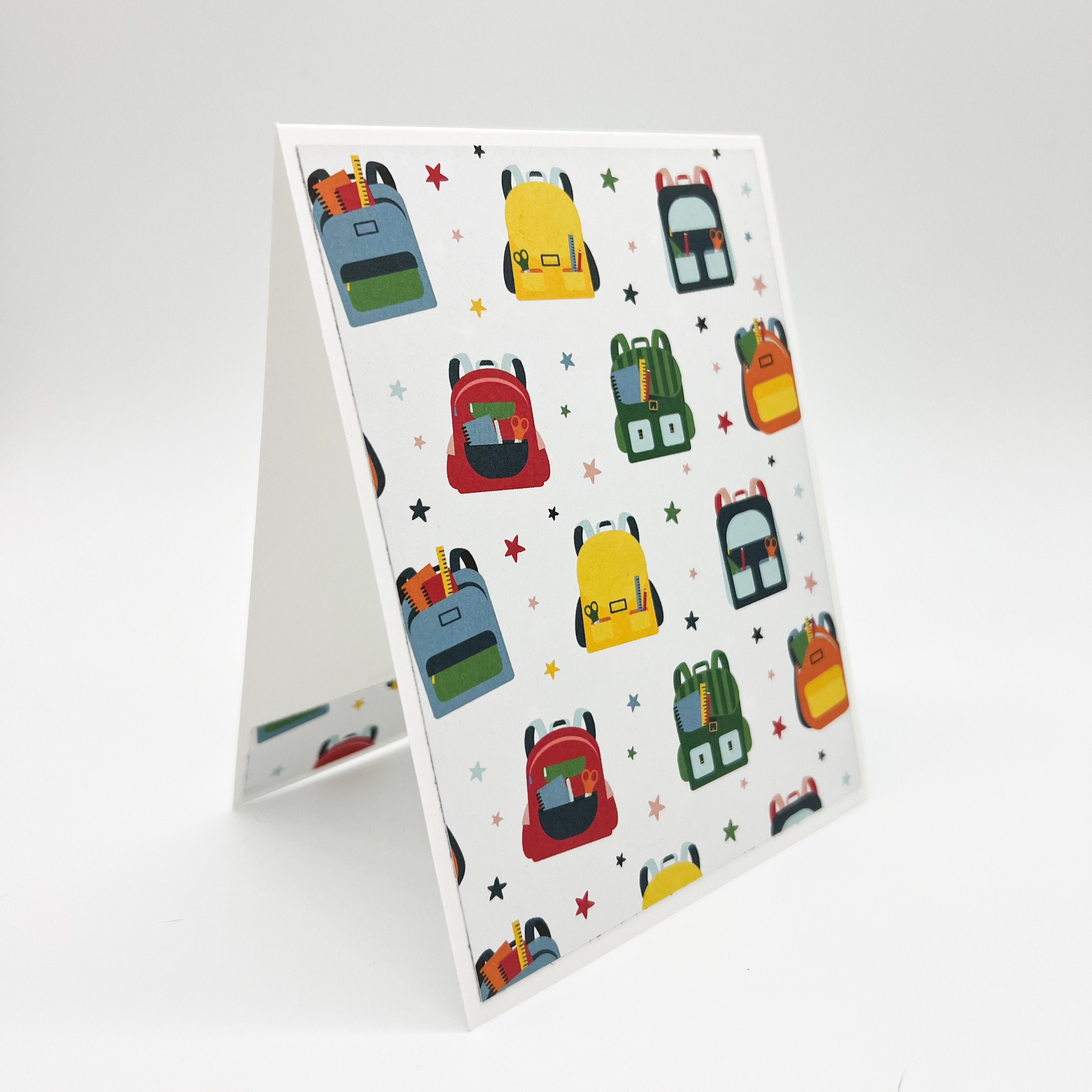 Set of SIX Fun Backpack Cards for All Ages! Student Cards, Teacher ...