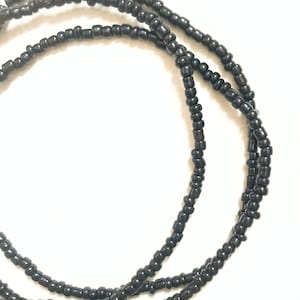 Conjunto negro de 3 pulseras de cuentas de semillas, pulsera de cuentas, pulsera elástica, joyería de cuentas, pulseras de cuentas de semillas, pulsera elástica de cuentas de semillas