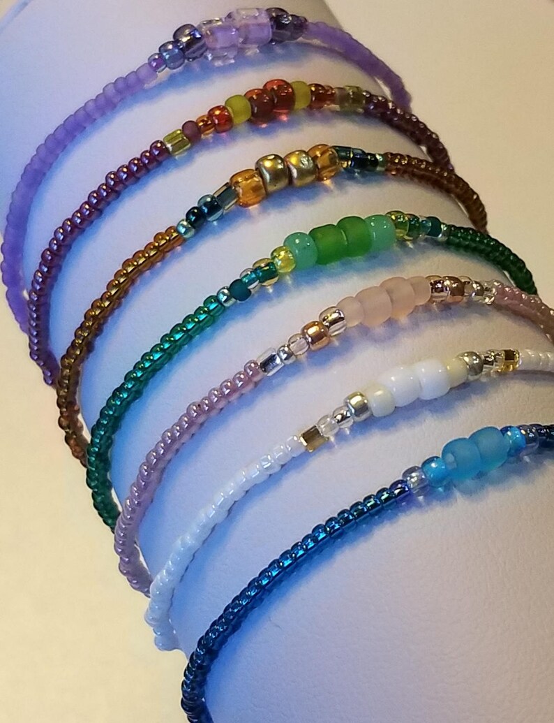 Seed bead bracelet beaded bracelet stretch bracelet beaded Etsy