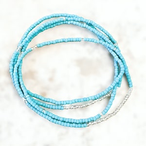 Matte turquoise seed bead bracelet, beaded bracelet, stretch bracelet, beaded jewelry, seed bead bracelets, stretch seed bead bracelet