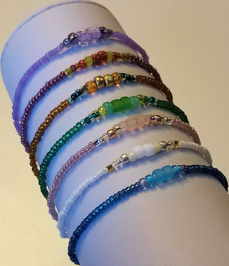 Seed bead bracelet beaded bracelet stretch bracelet beaded | Etsy